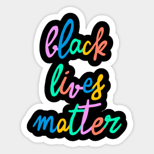 Black Lives Matter Colorful Sticker